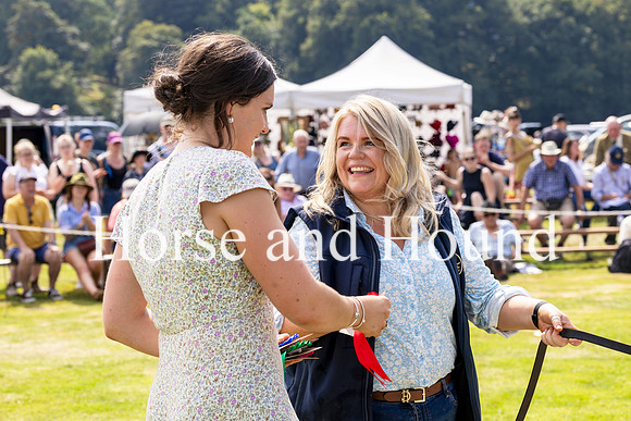 Rydale051 A delighted Gillian Tod receives a winning rossett from Judge Holly Wyberg