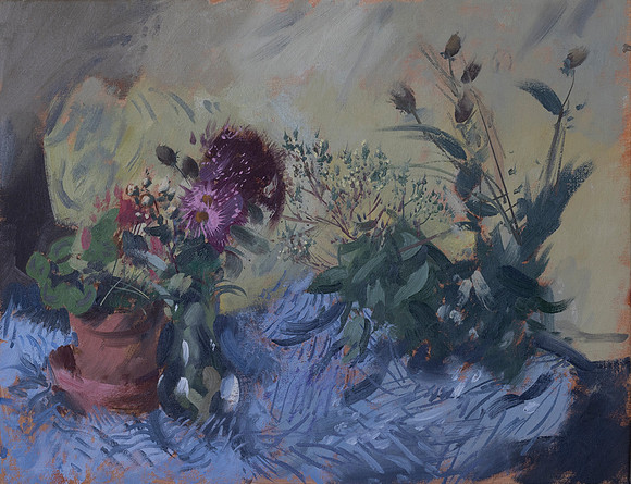 75.Still life with garden flowers