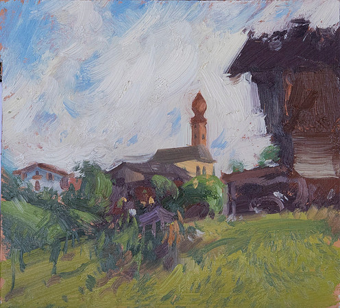94.Village church in the Dolomites II