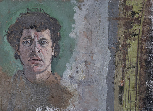93.Self-portrait and N Yorks landscape