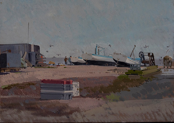 90.Boats on Aldeburgh beach
