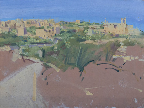 56.View of hilltop village, Gozo