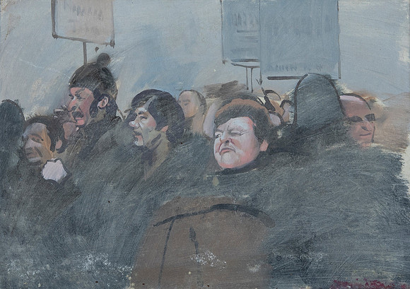 99.Protestors at a demonstration